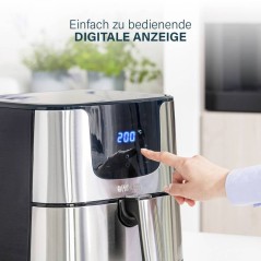 Princess Deluxe 182060 Airfryer 1700W - Premium Rustfrit Stål for Sundere Madlavning!